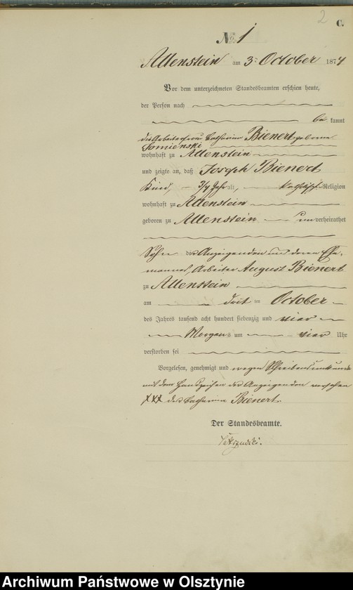 image.from.unit.number "Haupt-Sterbe-Register Nr 1 - 45"