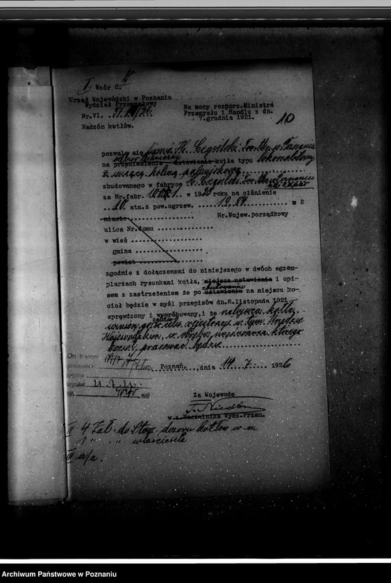 Obraz 14 z jednostki "Elektrownia Fundacji Sułkowskich w Rydzynie, pow. leszczyński nr woj. kotła 6124"