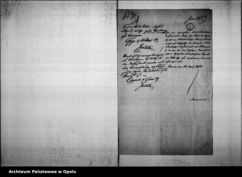 Obraz 5 z jednostki "Acta des Magistrats zu Oppeln betreffend das von der unverehelichten Josepha Wieschalla für das St: Adalbert Hospital ausgesetzte Legat per 200. Rthr."