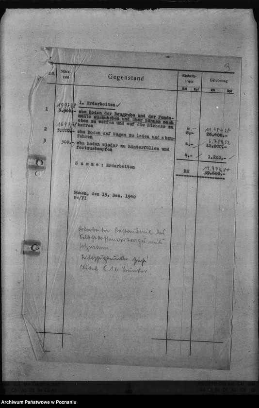 Obraz 7 z jednostki "Schlossumbau in Posen. Kostenanschläge"