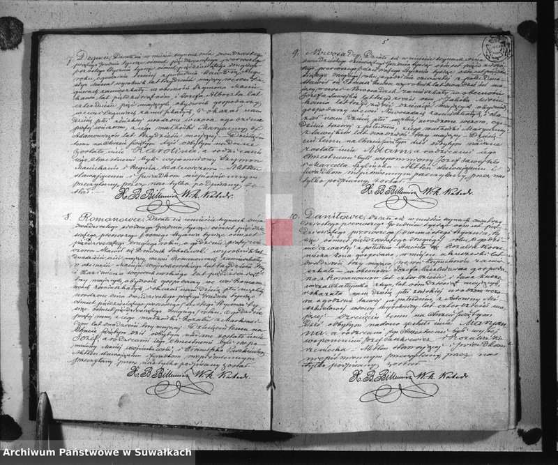 image.from.unit.number "Duplikat urodzonych, zaślubionych i umarłych parafii sejneńskiej z roku 1852"
