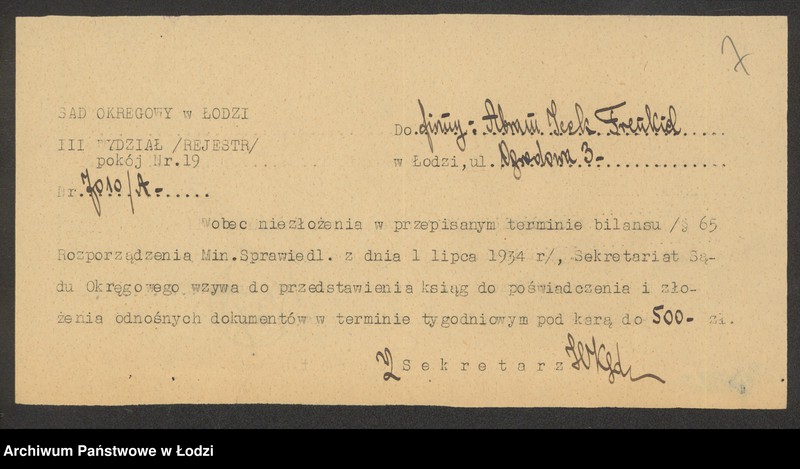 Obraz 9 z jednostki "Abram Icek Frenkiel - drobna sprzedaż manufaktury bawełnianej"