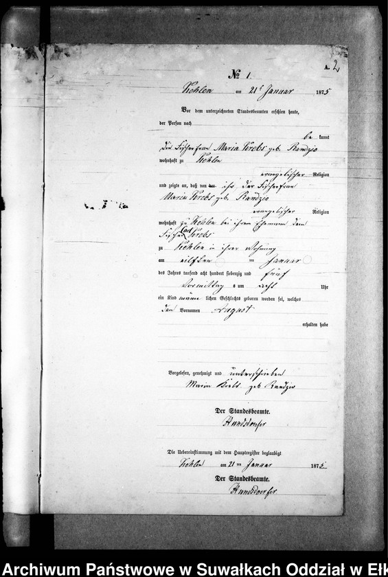 image.from.unit.number "Geburts-Neben-Register des Preussischen Standes-Amtes Kehlen Kreis Angerburg"
