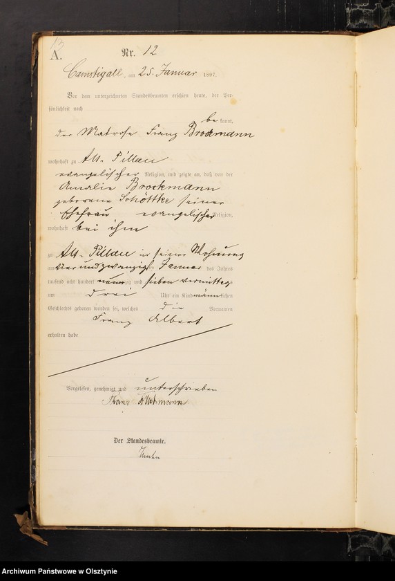 image.from.unit.number "Geburts-Haupt-Register Nr 1 - 164"