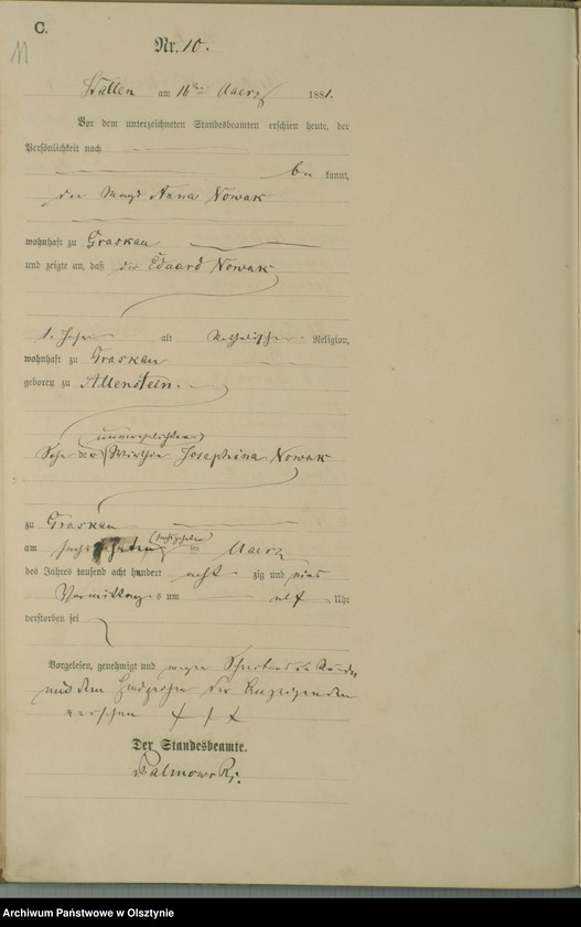 image.from.unit.number "Sterbe-Haupt-Register Nr 1 - 27"
