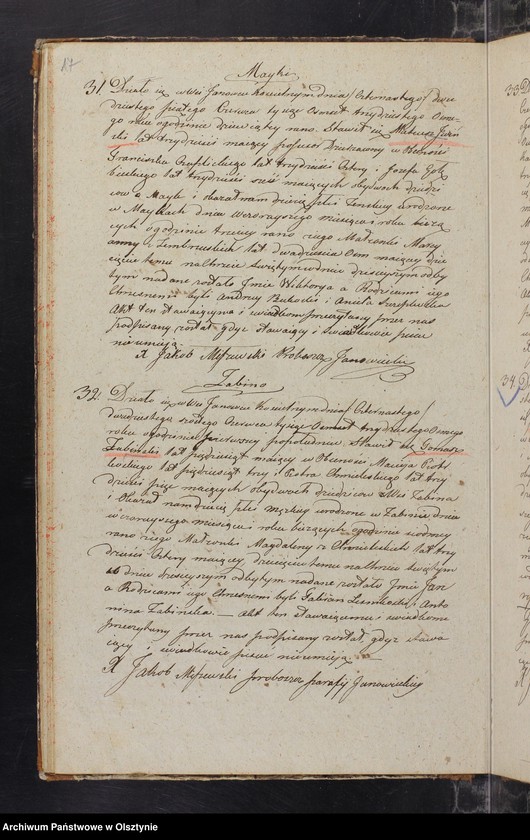 image.from.unit.number "Duplikat Kościoła Parafialnego Janowieckiego składający się z trzech Oddziałow to jest Ak Urodzenia Zaslubienia i Zejścia na Rok 1838 przeznaczony"