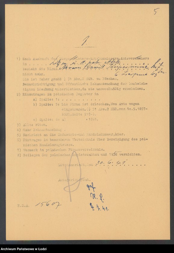 Obraz 7 z jednostki "Abram Dawid Kupermin – sprzedaż materiałów piśmiennych"