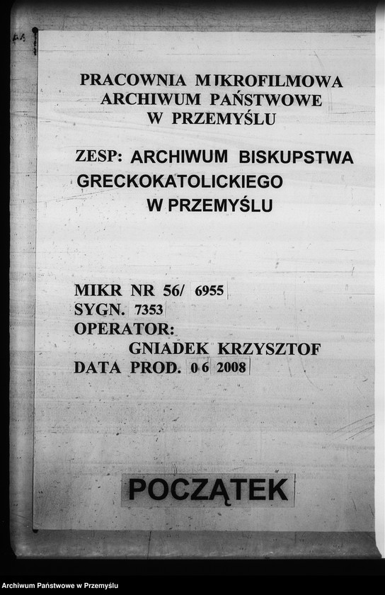 Obraz 1 z jednostki "[Kopie ksiąg metrykalnych parafii Hussaków z filiami Bojowice, Moczerady (dekanat Mościska)]"