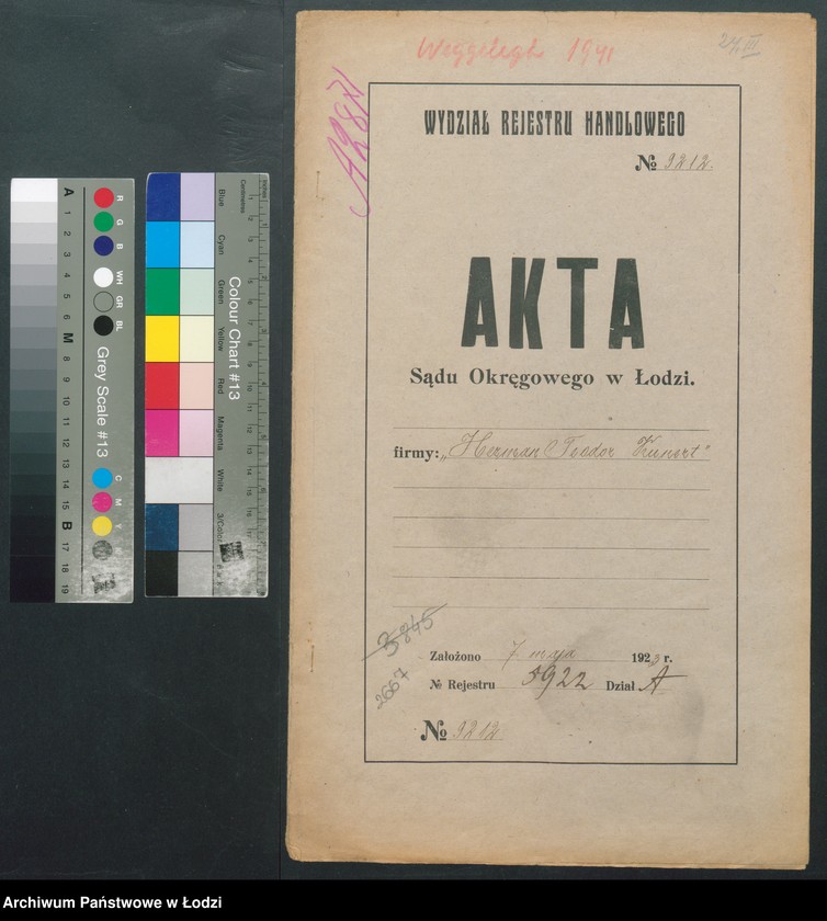 Obraz 2 z jednostki "Herman Teodor Kunert – skład obrazów i materiałów piśmiennych"