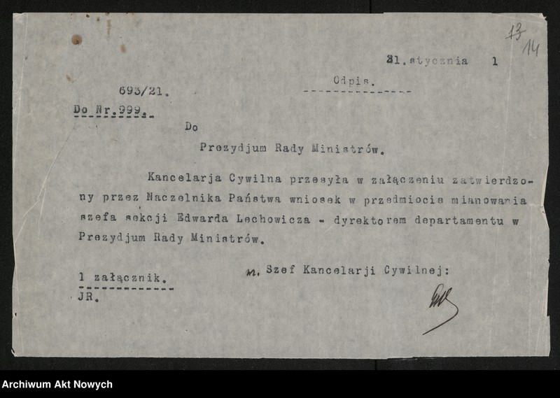 image.from.unit.number "Nominacje i dymisje w Biurze Prezydium Rady Ministrów"