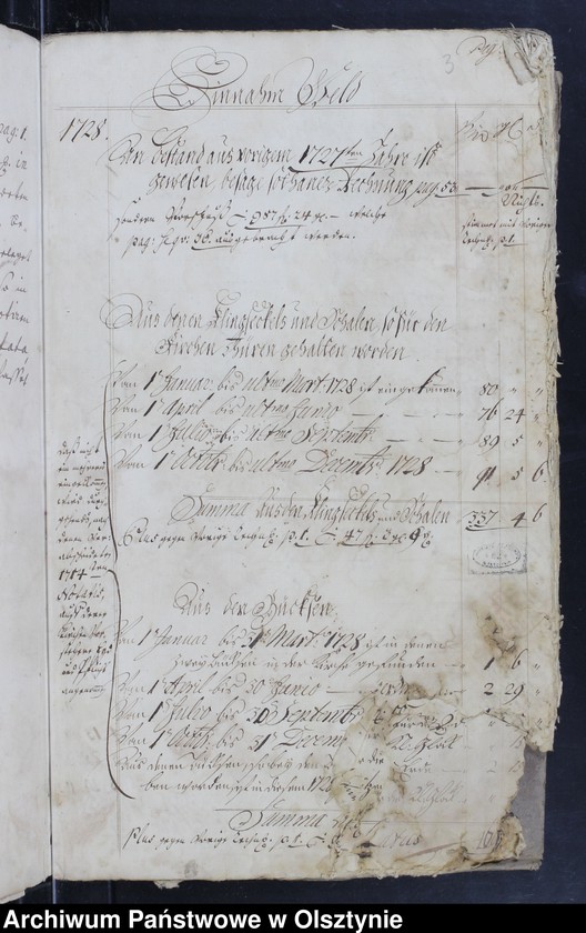 image.from.unit.number "Kirchen Rechnung über Einnahme und Ausgabe"