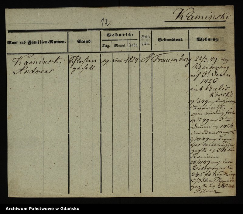 image.from.unit.number "Karty meldunkowe: Kaminski Adolf - Kaminski Hugo"