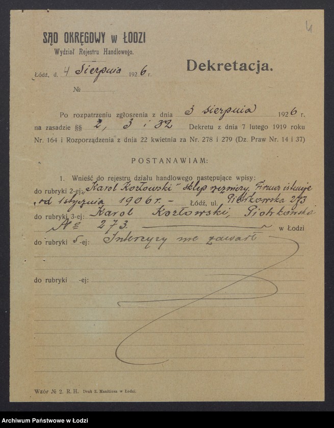 Obraz 6 z jednostki "Karol Kozłowski – sklep rzeźniczy"