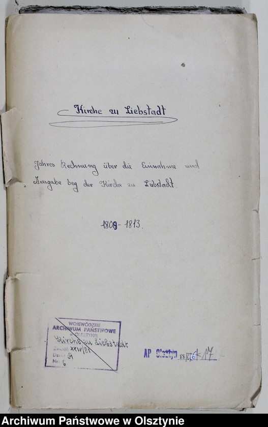 image.from.unit.number "Jahres Rechnung über Einnahme und Ausgabe bey der Kirche zu Liebstadt"