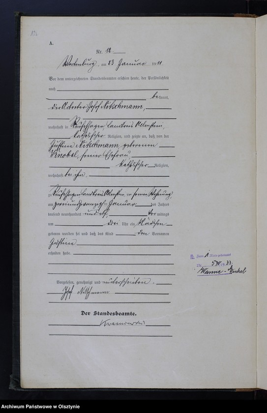 image.from.unit.number "Geburts-Haupt-Register Nr 1 - 166"