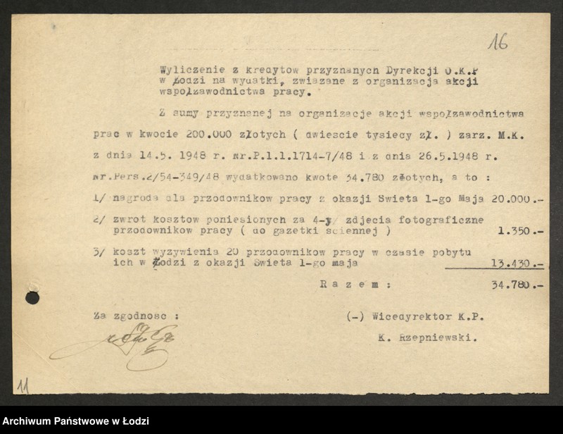 Obraz 17 z jednostki "Dyrekcja Okręgowa Kolei Państwowych - sprawozdania z rozwoju współzawodnictwa pracy"