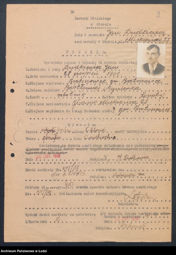 image.from.unit.number "Podania o wydanie dowodów osobistych. Litery D -F"