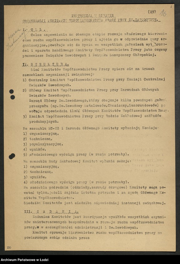 Obraz 17 z jednostki "Instrukcje [Wydziału Przemysłowego] Komitetu Centralnego Polskiej Partii Robotniczej"