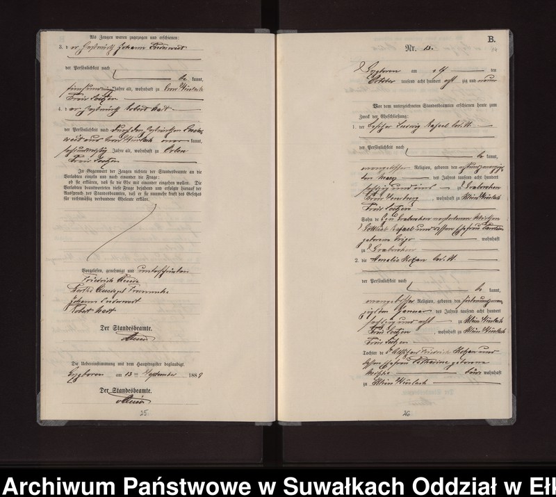 image.from.unit.number "Heiraths-Neben-Register des Preussischen Standes-Amtes Gross Stürlack Kreis Loetzen"