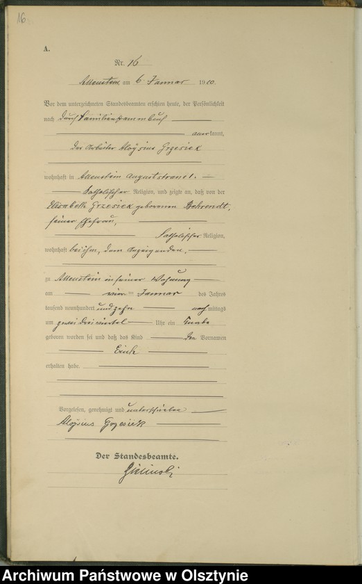 image.from.unit.number "Geburts-Haupt-Register Tom I , Nr 1-478"