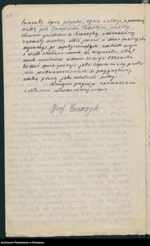 image.from.unit.number "Wnioski o odznaczenia krzyżem i medalem niepodległości."