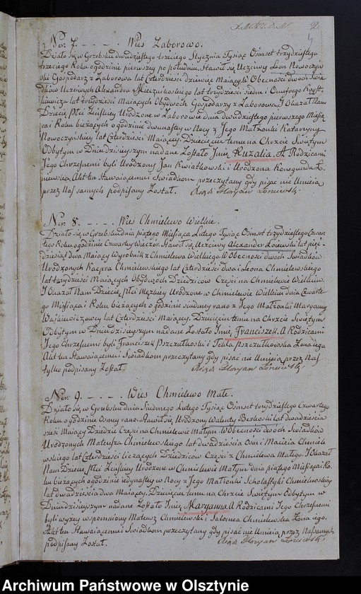 image.from.unit.number "Akta Stanu Cywilnego Gminy Grzebskiey Urodzenia, Zawartych Małżeństw, Zeyścia z Roku 1834"