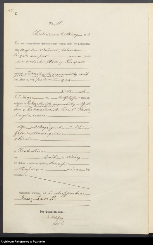 Obraz 20 z jednostki "Sterbe-Haupt-Register"
