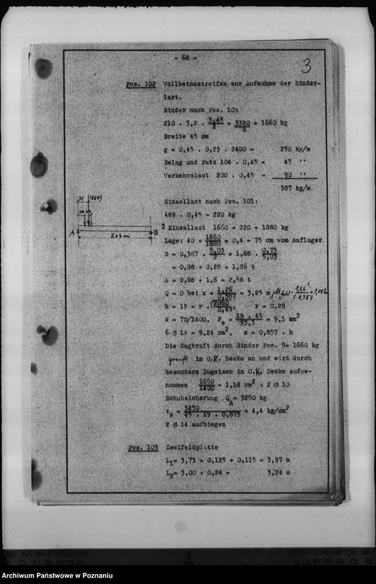 Obraz 7 z jednostki "Stadtische Berechnung. Dienstwohngebäude des Reichsstatthalters Posen"