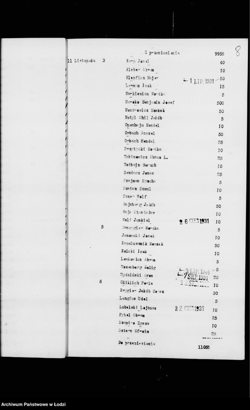 Obraz 12 z jednostki "Rejestr poborczy"