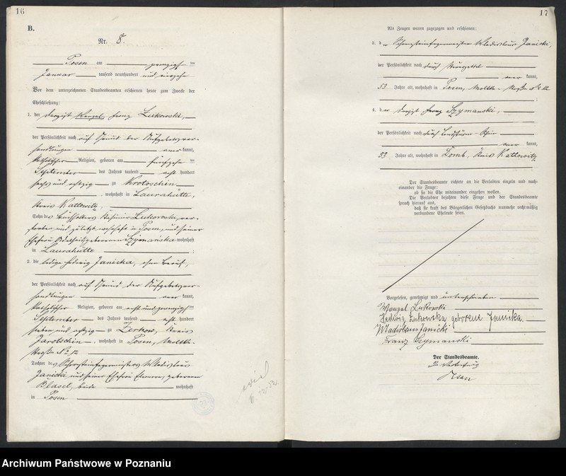 Obraz 10 z jednostki "Księga miejscowa małżeństw tom I [Rejestr główny małżeństw]"