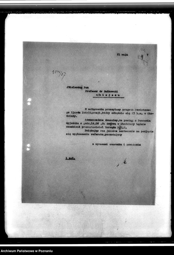 Obraz 18 z jednostki "Korespondencja dotycząca działalności Parafialnych Akcji Katolickich oraz organizacji kursów i zjazdów powiatowych inteligencji"