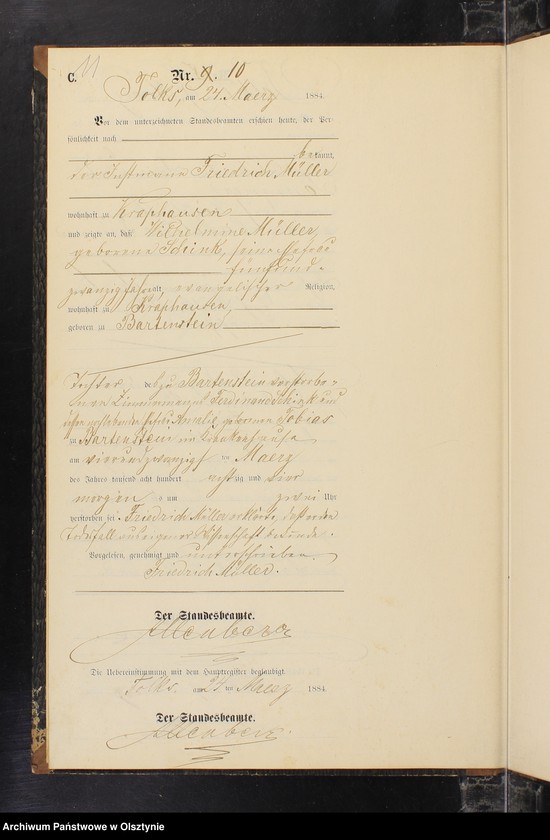 image.from.unit.number "Sterbe-Neben-Register Nr 1 - 22"