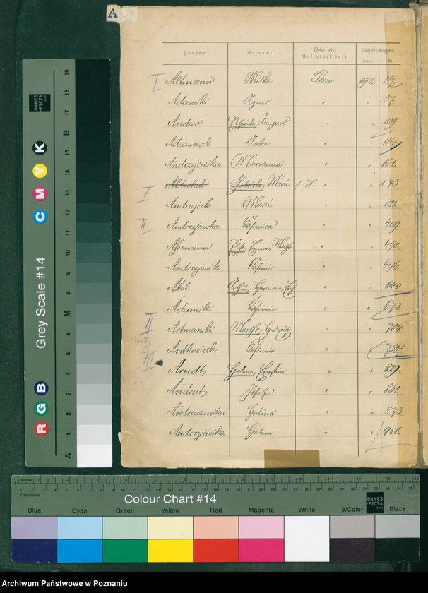 Obraz 4 z jednostki "Spis alfabetyczny [urodzeń]"