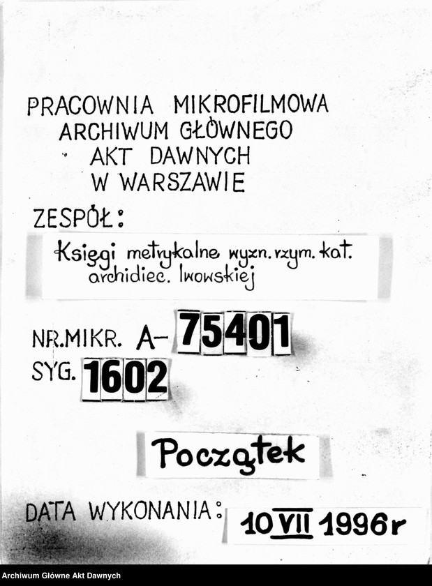image.from.unit.number "Parafia: Żydaczów. Dekanat: Stryj. Księga metrykalna chrztów dla całej parafii."