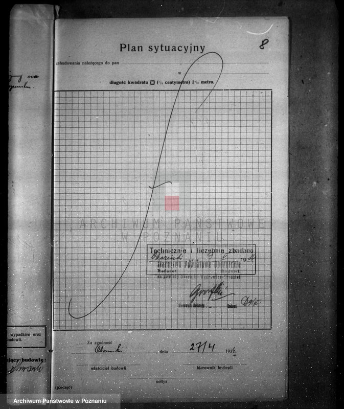 Obraz 12 z jednostki "Zatwierdzenie zakładu przemysłowego /śrutownika/ własność Schwarka w Obornikach"