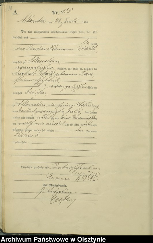 image.from.unit.number "Geburts-Haupt-Register Tom II,Nr 396 - 743"