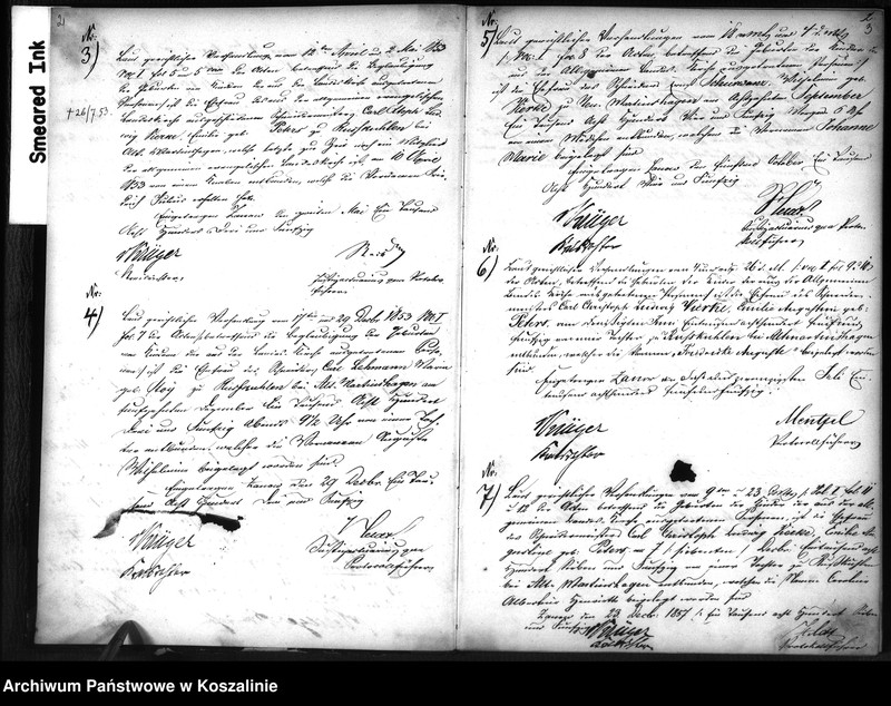 image.from.unit "Register der Königlichen Kreisgerichtskommision zu Zanow betreffend Geburten unter den Dissidenten"