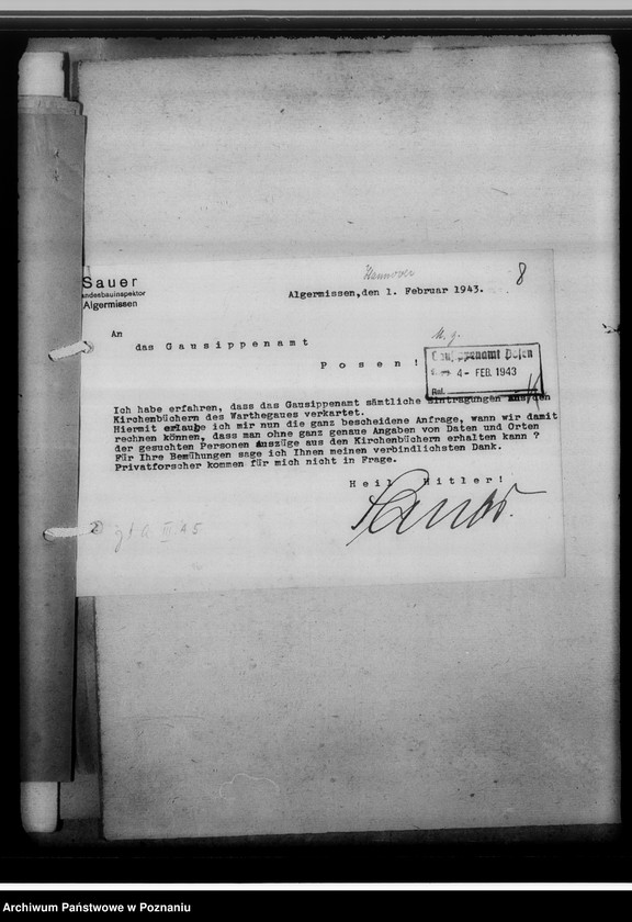 Obraz 12 z jednostki "Betrifft: Verkartung der Kirchenbücher"