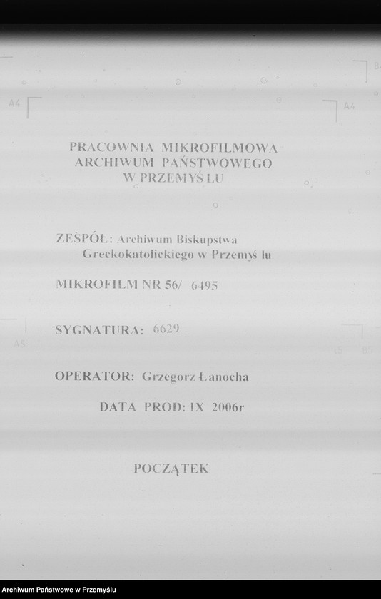 Obraz 1 z jednostki "[Kopie ksiąg metrykalnych parafii Bełz z filiami Prusinów, Tuszków, Witków (dekanat Bełz)]"