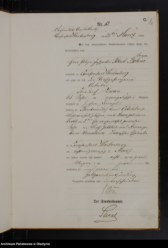 image.from.unit.number "Sterbe-Haupt-Register Nr 1 - 42"