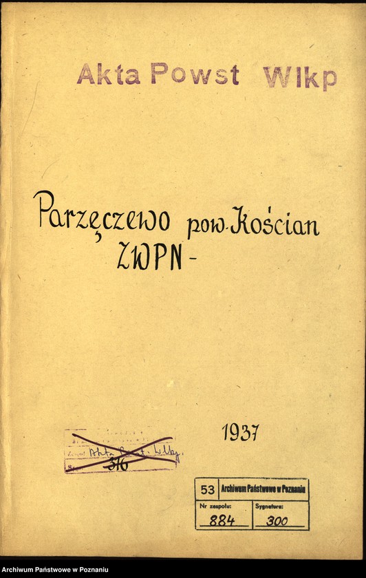 Obraz 3 z jednostki "Parzęczewo, powiat Kościan - akta koła."