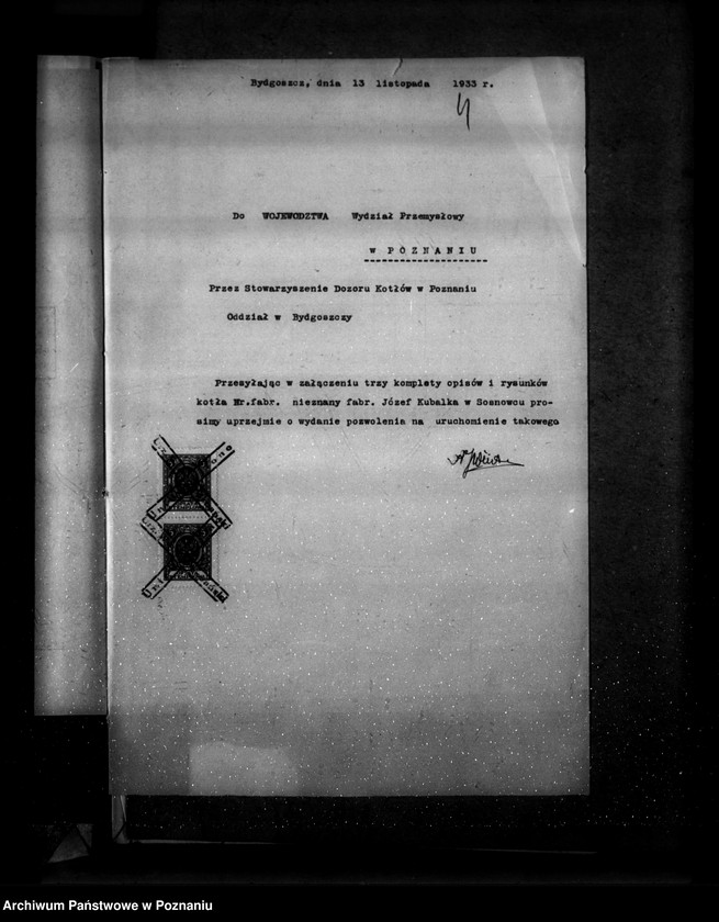 Obraz 8 z jednostki "Zjednoczone Pralnie Parowe w Bydgoszczy nr woj. kotła 6601"