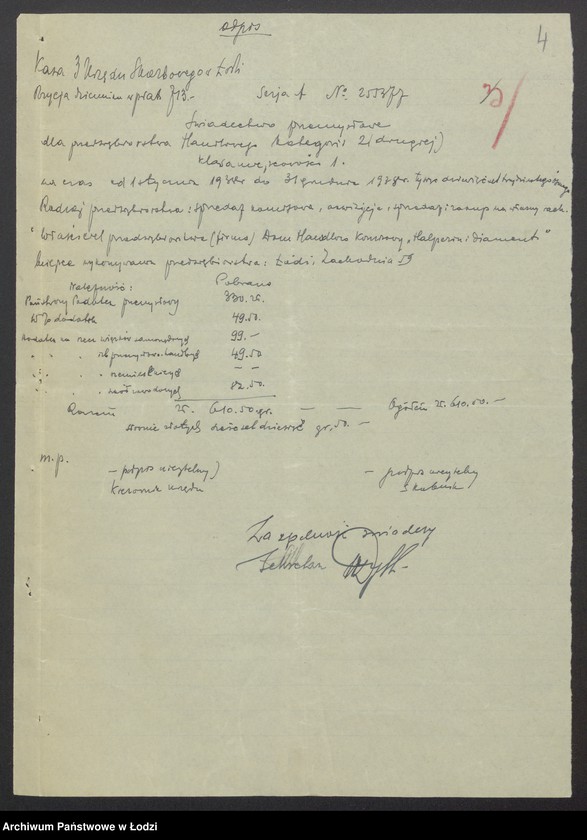 Obraz 6 z jednostki "Dom Handlowo-Komisowy- Aron Helpern, Szlama Zelman Diament- komis i przedstawicielstwo firm- Rygawar sp. akc. Piast sp. akc. oraz inne tranzakcje handlowe"