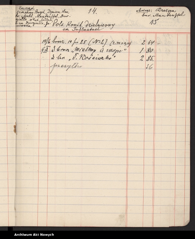 Obraz 18 z jednostki "Informacje o instytucjach i organizacjach polskich działających na terenie Rosji."