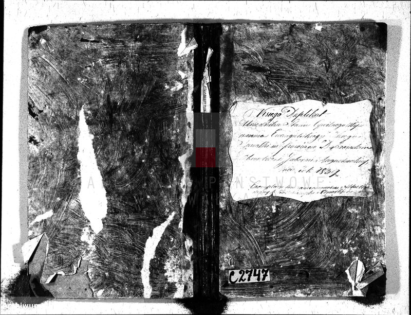 image.from.unit.number "Księga Duplikat Urzędnika Stanu Cywilnego Wyznania Ewangelickiego Okręgu Suwałki w Powiecie Dąbrowskim Obwodzie i Gubernii Augustowskiey na Rok 1839."