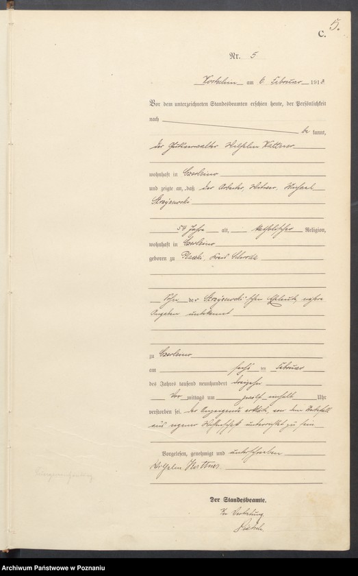 Obraz 7 z jednostki "Sterbe-Haupt-Register"