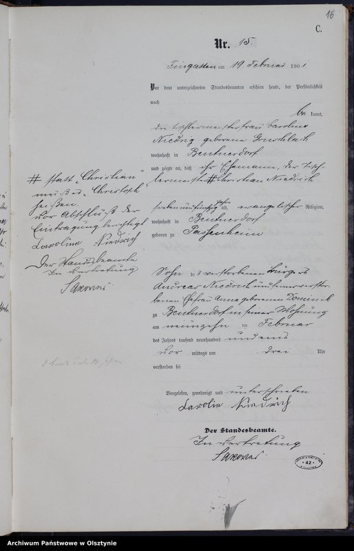 image.from.unit.number "Sterbe-Haupt-Register Nr 1 - 129"