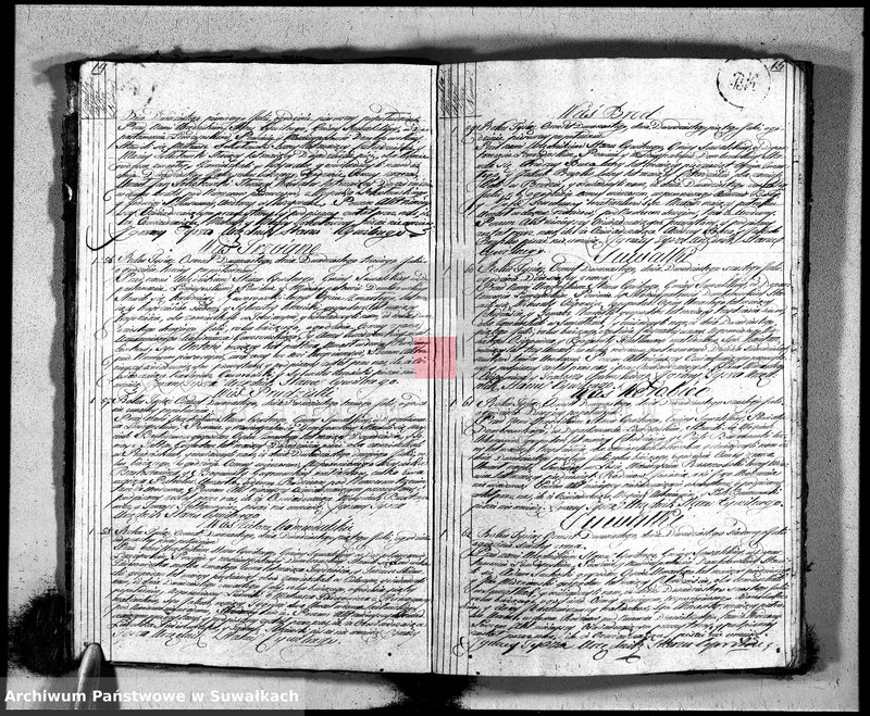 image.from.unit.number "Księga aktu umarłych gminy suwalskiey, powiatu dąbrowskiego w departamencie łomżyńskim od dnia 1 maja 1813 po 1 maja 1814"