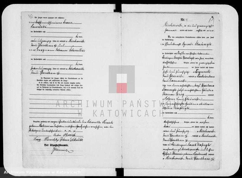 image.from.unit.number "Księga małżeństw za rok 1884 [nr 1 - 97]"