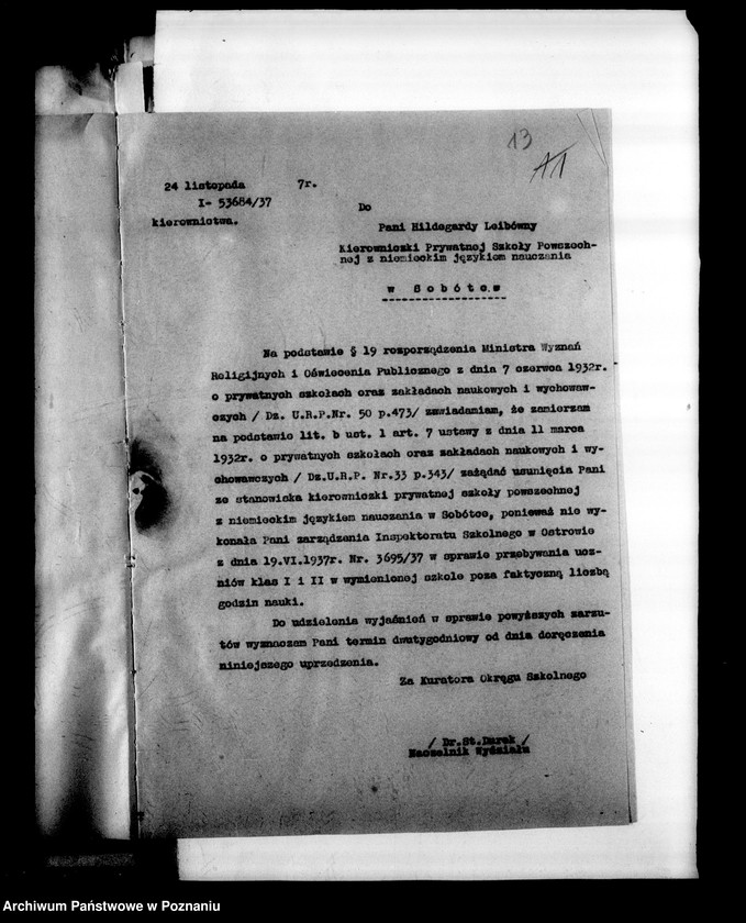 Obraz 17 z jednostki "Prywatna Szkoła Powszechna z niemieckim językiem nauczania Sobótka powiat Ostrów"